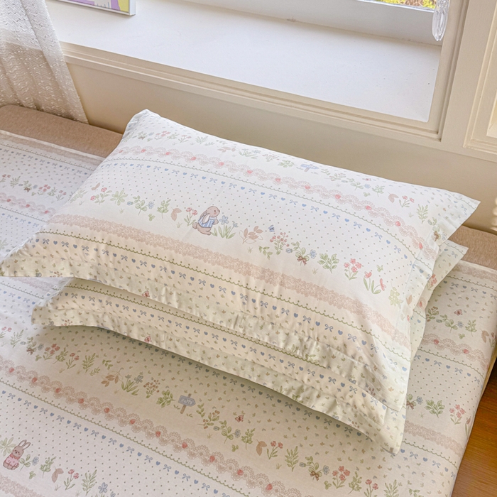 91家纺网 家纺一手货源 找家纺 禧安居 2025新款高支高密活性印染全棉枕套单枕套丛林夏梦