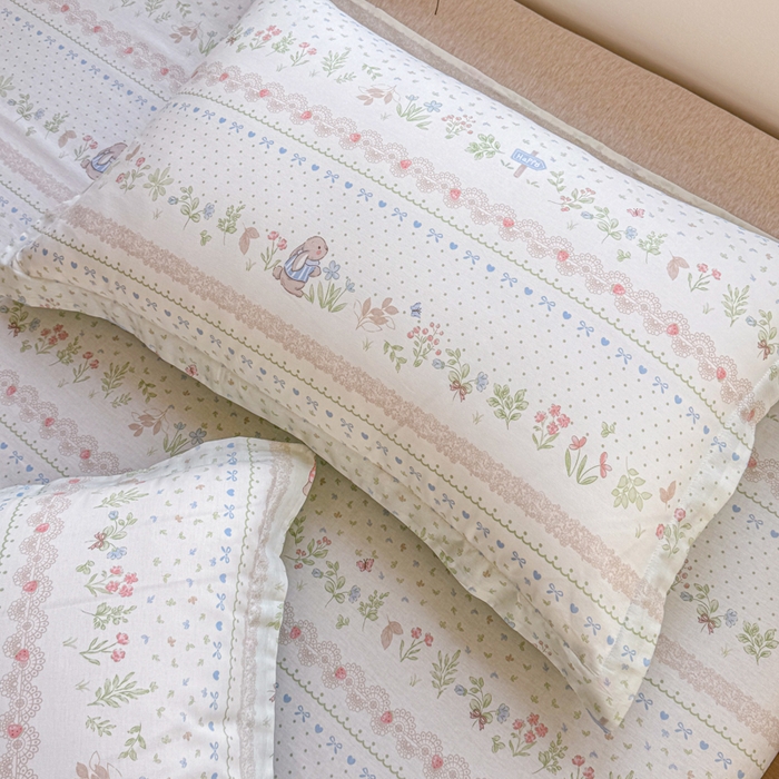 91家纺网 家纺一手货源 找家纺 禧安居 2025新款高支高密活性印染全棉枕套单枕套丛林夏梦