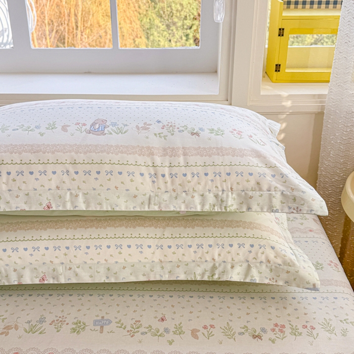 91家纺网 家纺一手货源 找家纺 禧安居 2025新款高支高密活性印染全棉枕套单枕套丛林夏梦