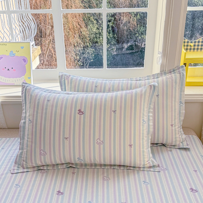 91家纺网 家纺一手货源 找家纺 禧安居 2025新款高支高密活性印染全棉枕套单枕套马上有钱