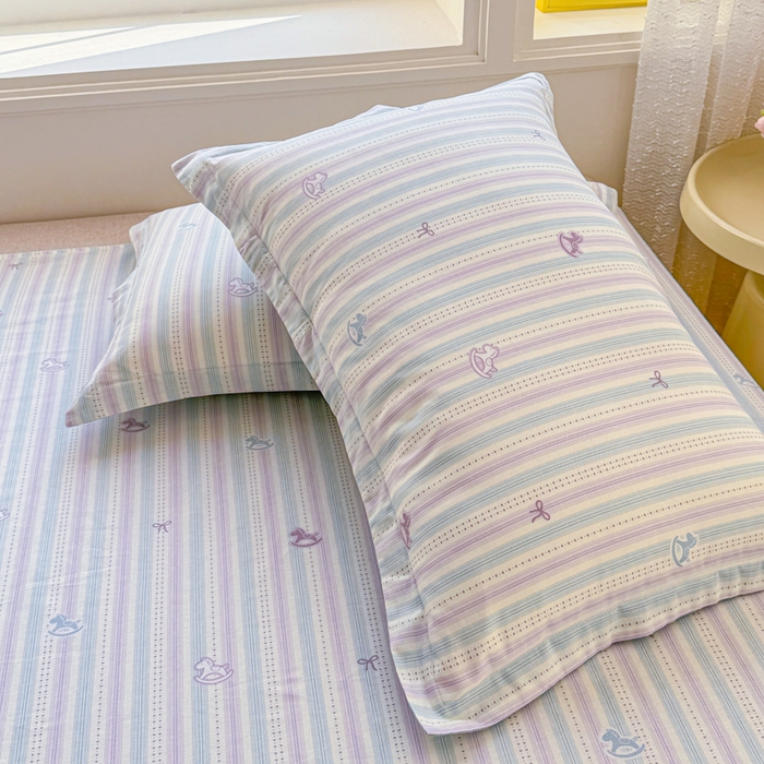 91家纺网 家纺一手货源 找家纺 禧安居 2025新款高支高密活性印染全棉枕套单枕套马上有钱