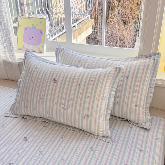 91家纺网 家纺一手货源 找家纺 禧安居 2025新款高支高密活性印染全棉枕套单枕套马上有钱