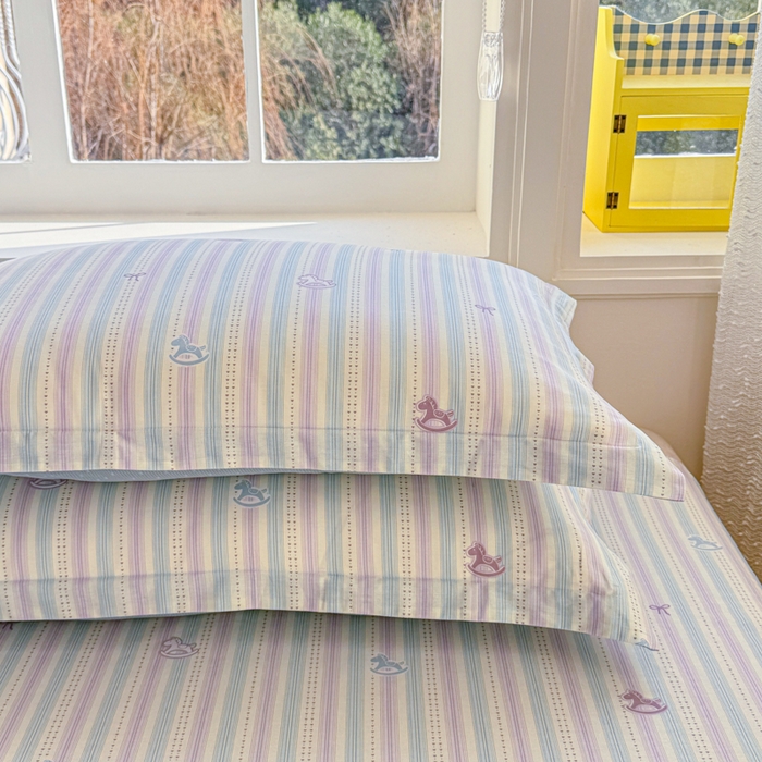 91家纺网 家纺一手货源 找家纺 禧安居 2025新款高支高密活性印染全棉枕套单枕套马上有钱