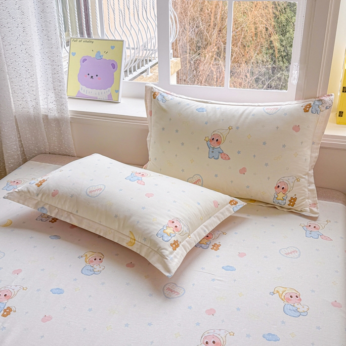 禧安居 2025新款高支高密活性印染全棉枕套单枕套星辰入梦