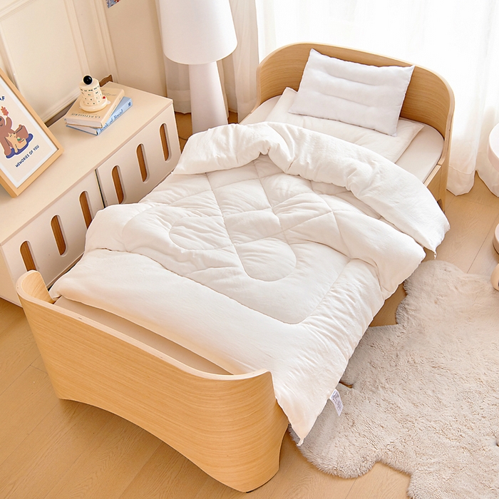 91家纺网 家纺一手货源 找家纺 （总）乐秀家纺 2026新款水洗棉幼儿园A类棉花芯内胆多件套儿童棉花被子120x150cm入园被芯春秋款四季通用