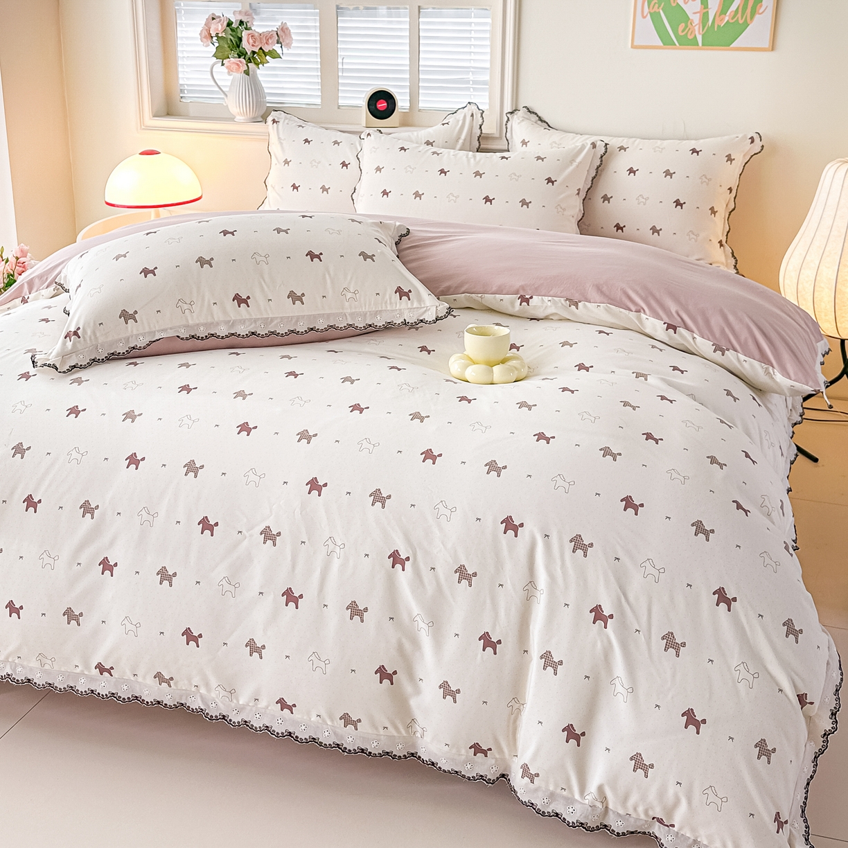 91家纺网 家纺一手货源 找家纺 梓之赫 2026新款古法水洗云感棉四件套 爱玛