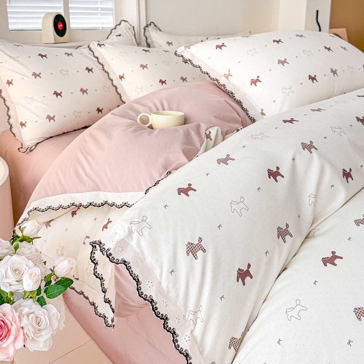 91家纺网 家纺一手货源 找家纺 梓之赫 2026新款古法水洗云感棉四件套 爱玛