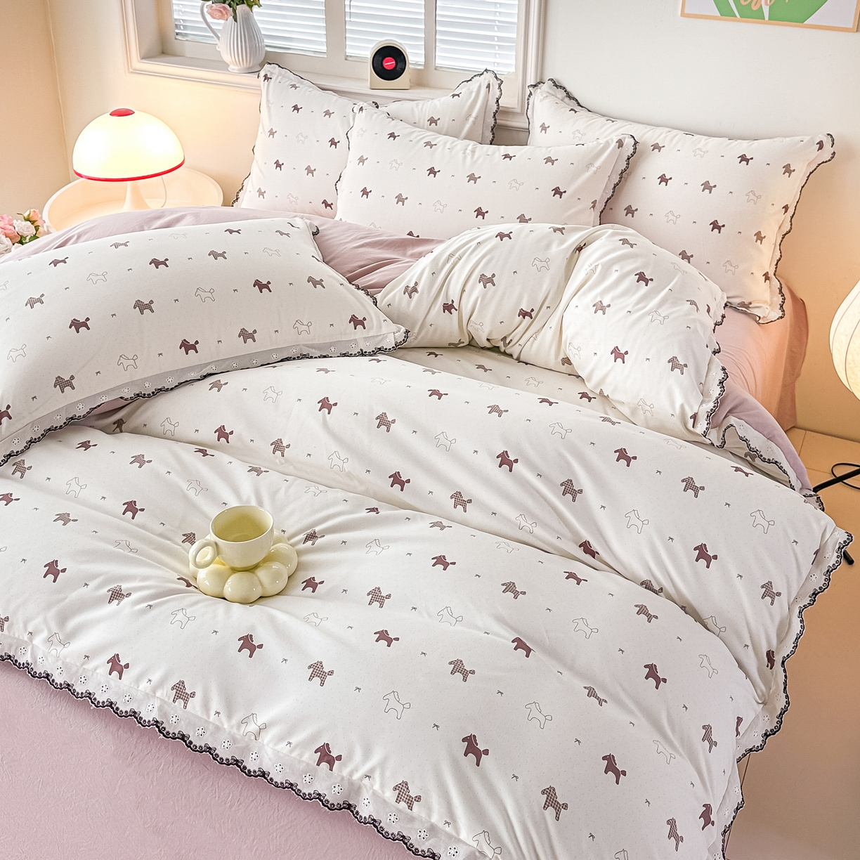 91家纺网 家纺一手货源 找家纺 梓之赫 2026新款古法水洗云感棉四件套 爱玛