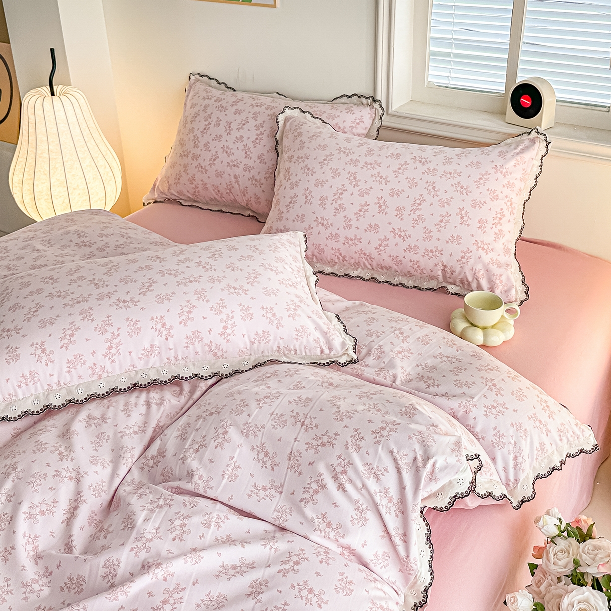 梓之赫 2026新款古法水洗云感棉四件套 花漾集