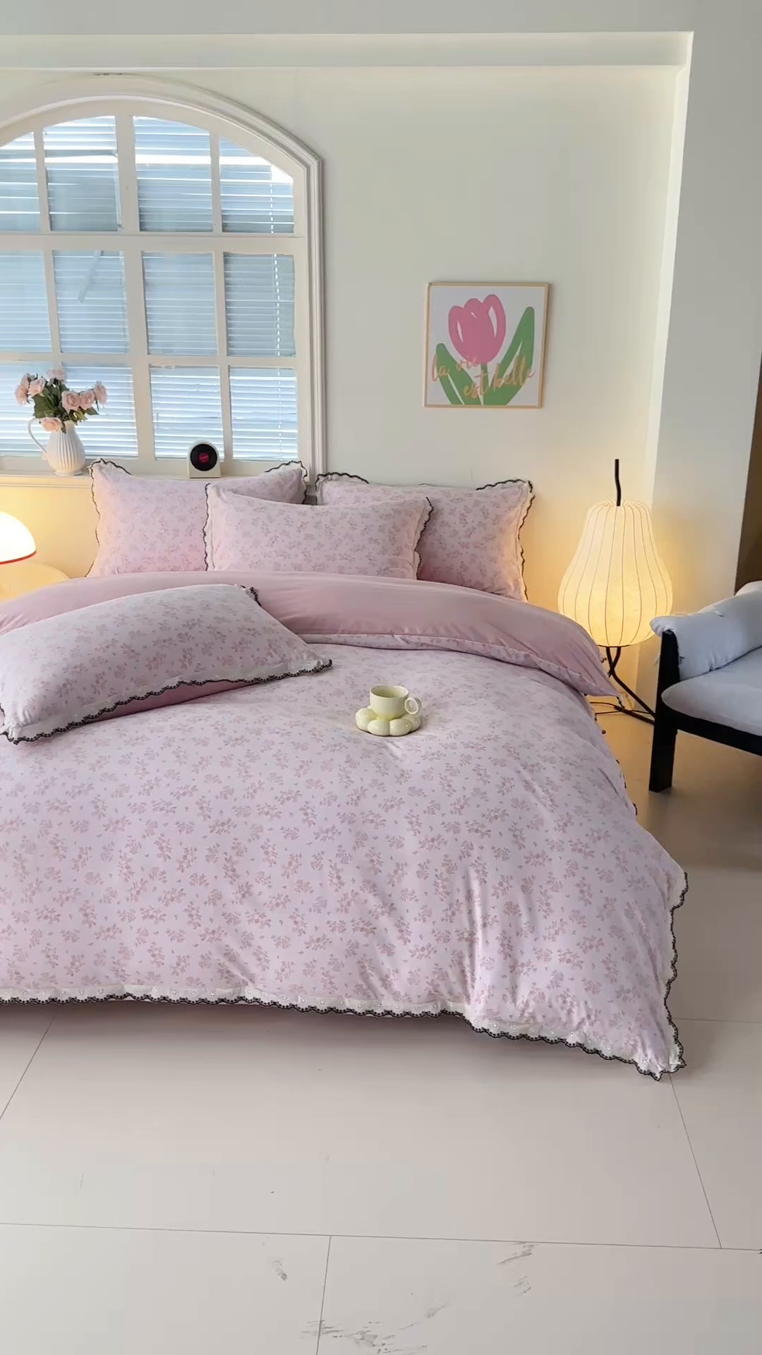 91家纺网 家纺一手货源 找家纺 梓之赫 2026新款古法水洗云感棉四件套 花漾集