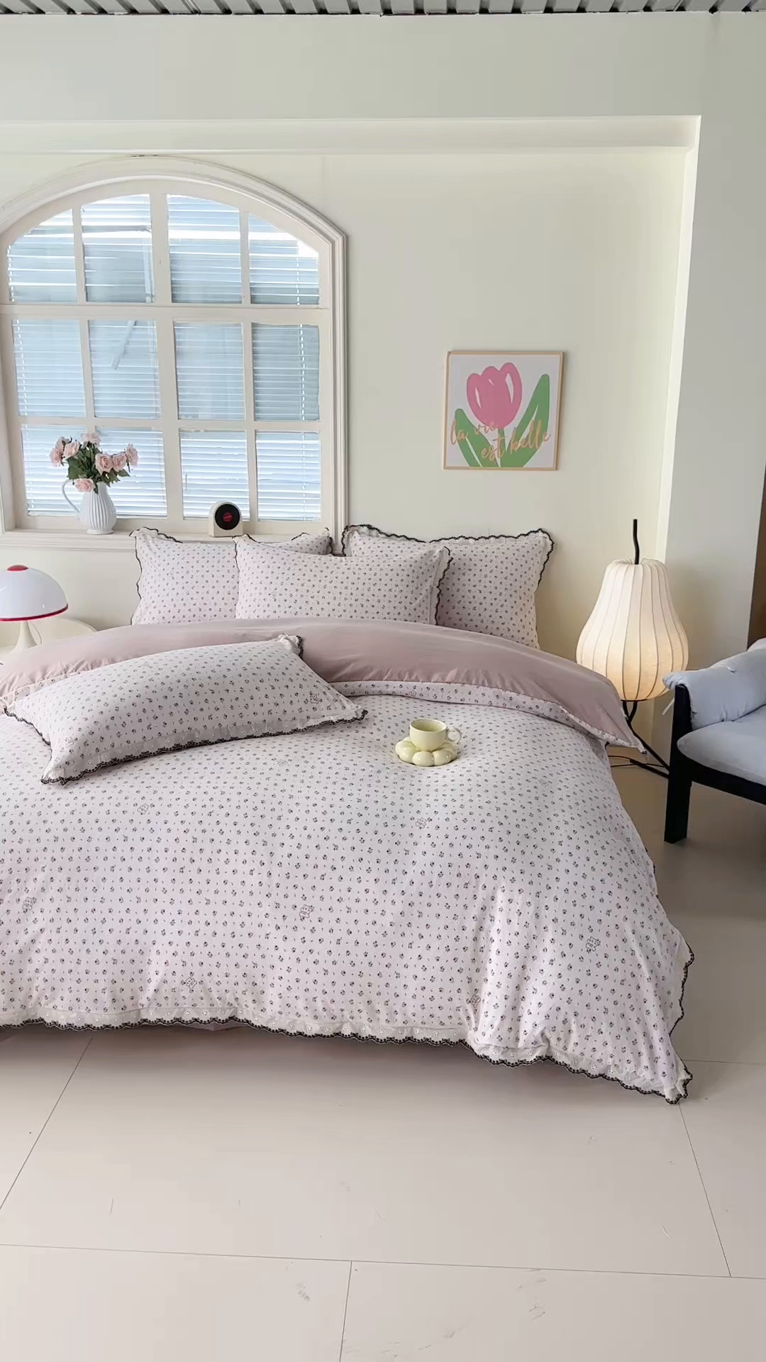 91家纺网 家纺一手货源 找家纺 梓之赫 2026新款古法水洗云感棉四件套 小熊依梦-红