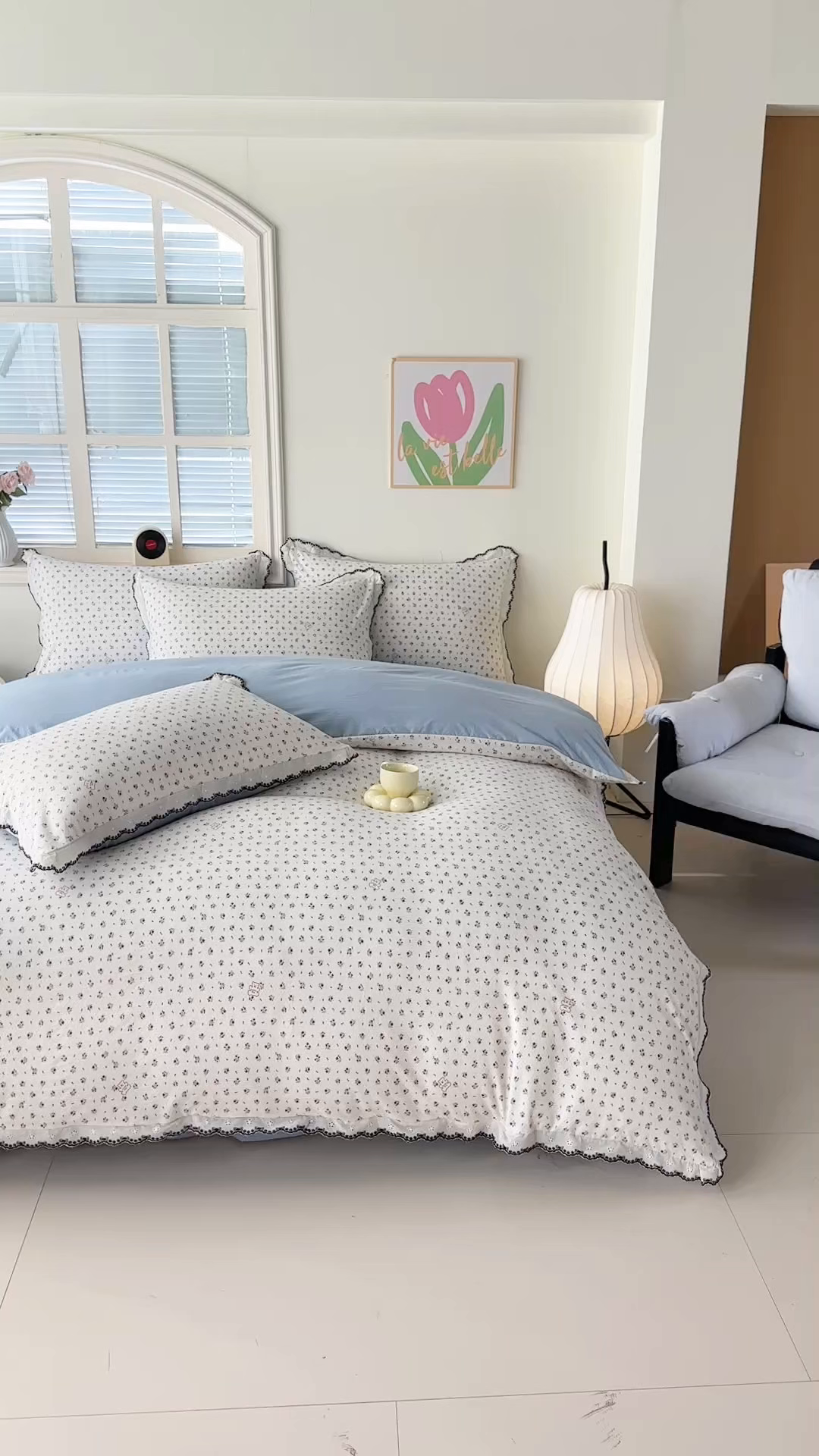 91家纺网 家纺一手货源 找家纺 梓之赫 2026新款古法水洗云感棉四件套 小熊依梦-蓝