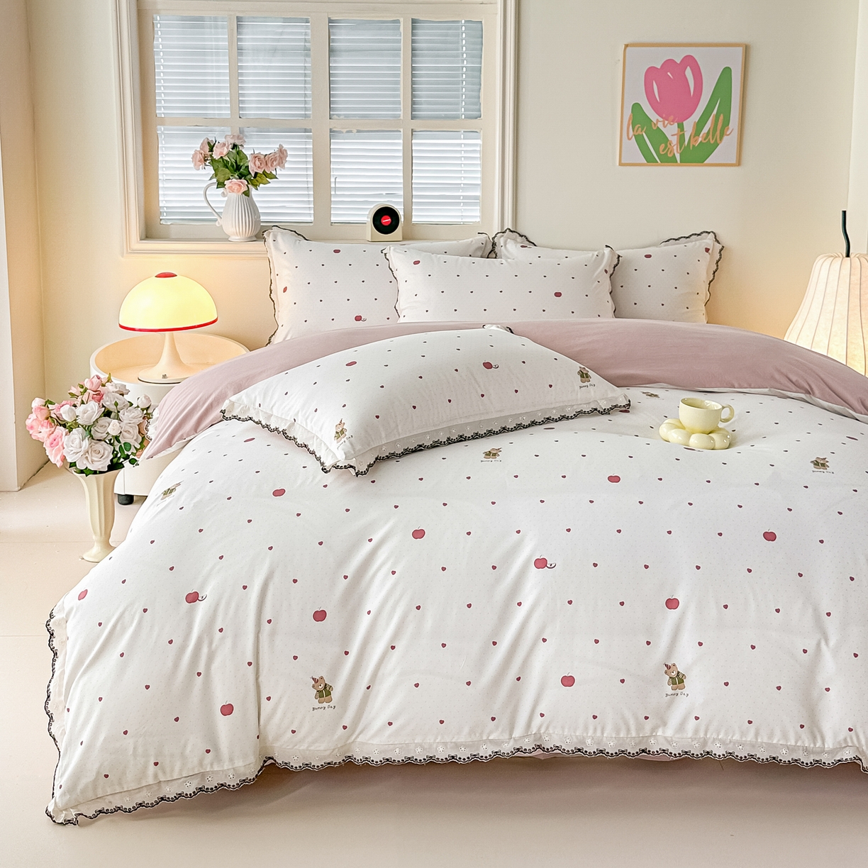 91家纺网 家纺一手货源 找家纺 梓之赫 2026新款古法水洗云感棉四件套 英伦熊