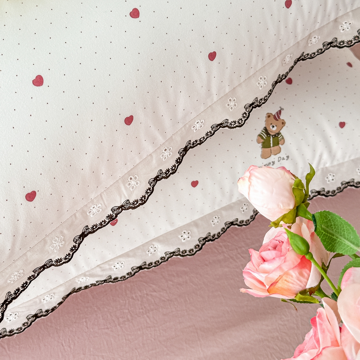 91家纺网 家纺一手货源 找家纺 梓之赫 2026新款古法水洗云感棉四件套 英伦熊