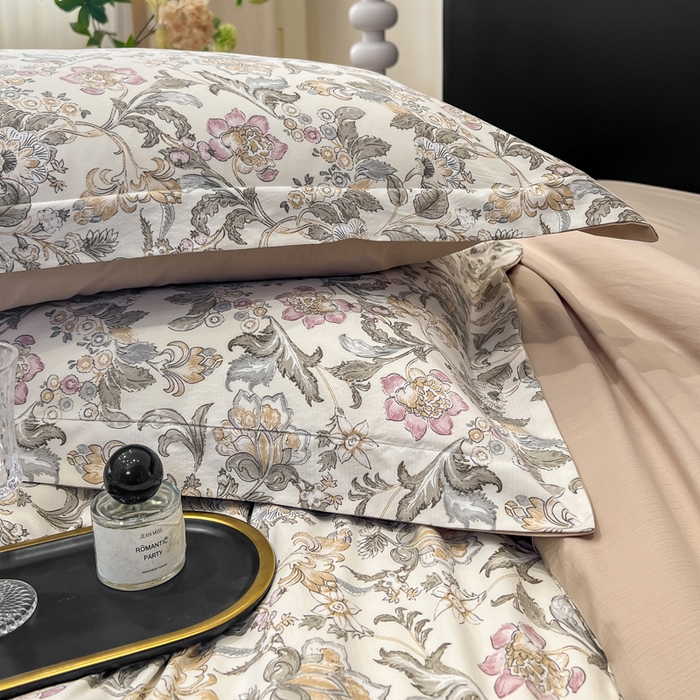 91家纺网 家纺一手货源 找家纺 繁花家居 2026凉感云丝棉高克重冰感天丝绵四件套 朝雾绣球