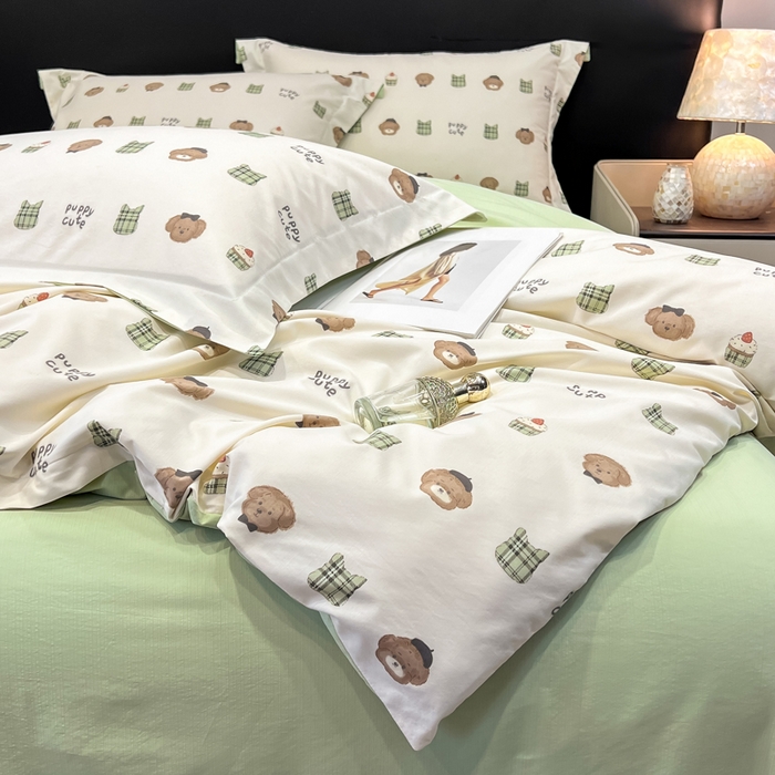 91家纺网 家纺一手货源 找家纺 繁花家居 2026凉感云丝棉高克重冰感天丝绵四件套 大牌童趣