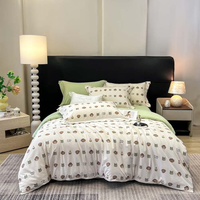 91家纺网 家纺一手货源 找家纺 繁花家居 2026凉感云丝棉高克重冰感天丝绵四件套 大牌童趣