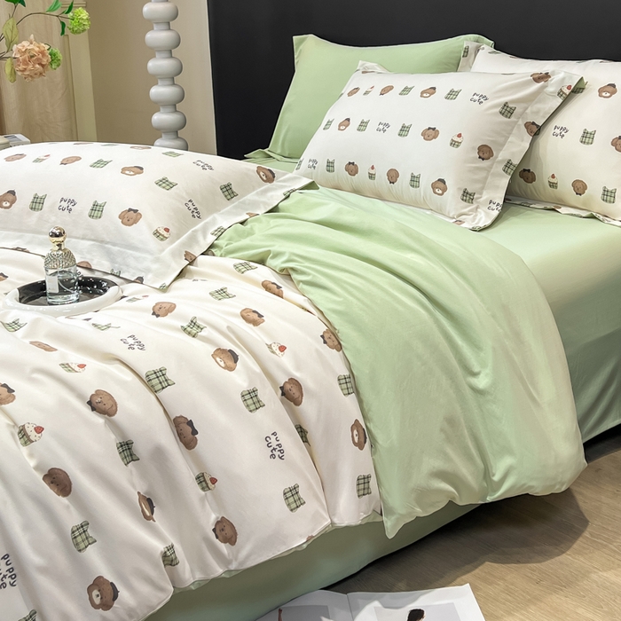 91家纺网 家纺一手货源 找家纺 繁花家居 2026凉感云丝棉高克重冰感天丝绵四件套 大牌童趣