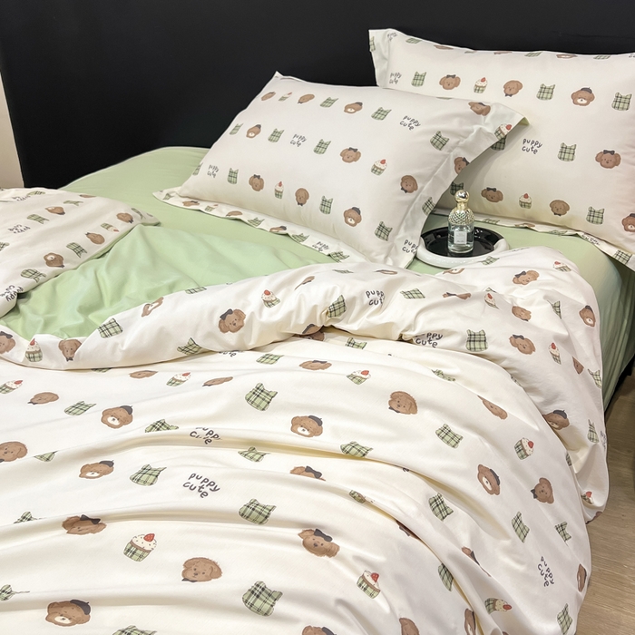 91家纺网 家纺一手货源 找家纺 繁花家居 2026凉感云丝棉高克重冰感天丝绵四件套 大牌童趣