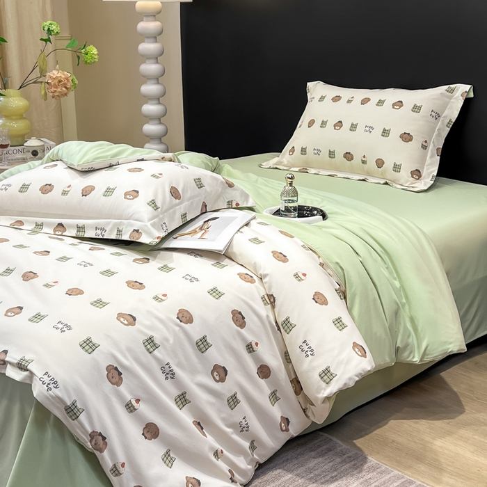 91家纺网 家纺一手货源 找家纺 繁花家居 2026凉感云丝棉高克重冰感天丝绵四件套 大牌童趣