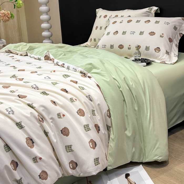 91家纺网 家纺一手货源 找家纺 繁花家居 2026凉感云丝棉高克重冰感天丝绵四件套 大牌童趣