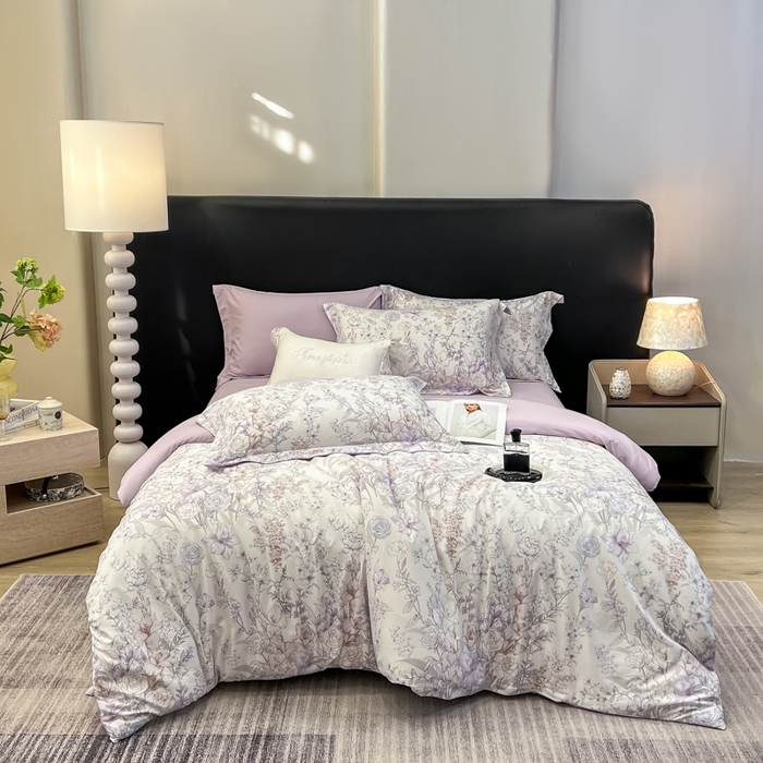 91家纺网 家纺一手货源 找家纺 繁花家居 2026凉感云丝棉高克重冰感天丝绵四件套 繁花拾光