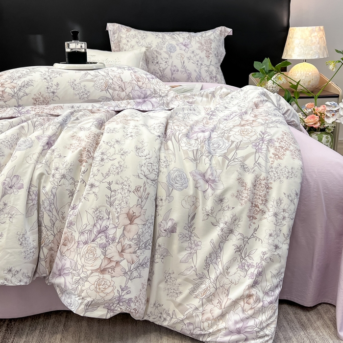 繁花家居 2026凉感云丝棉高克重冰感天丝绵四件套 繁花拾光