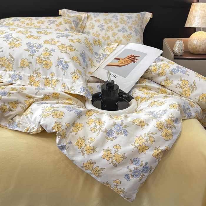 91家纺网 家纺一手货源 找家纺 繁花家居 2026凉感云丝棉高克重冰感天丝绵四件套 山野浪漫