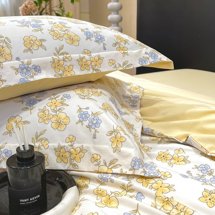 91家纺网 家纺一手货源 找家纺 繁花家居 2026凉感云丝棉高克重冰感天丝绵四件套 山野浪漫