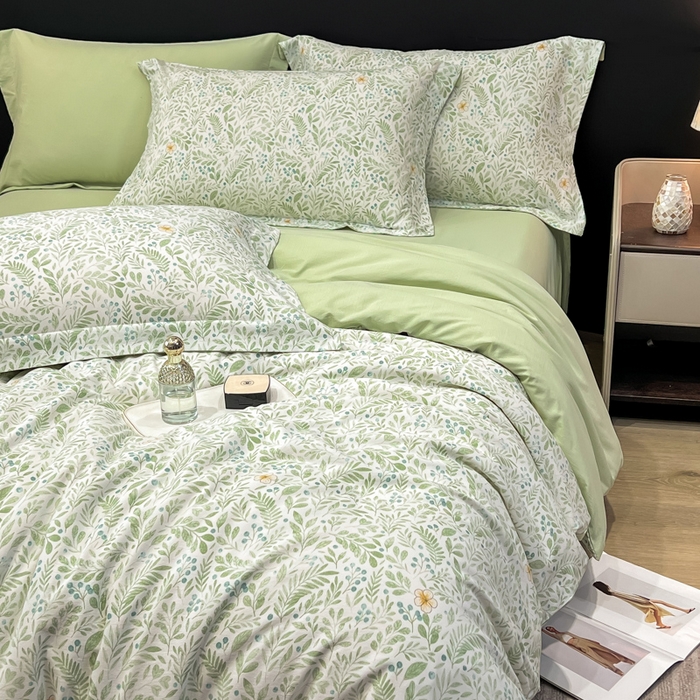 91家纺网 家纺一手货源 找家纺 繁花家居 2026凉感云丝棉高克重冰感天丝绵四件套 一枕秋岚