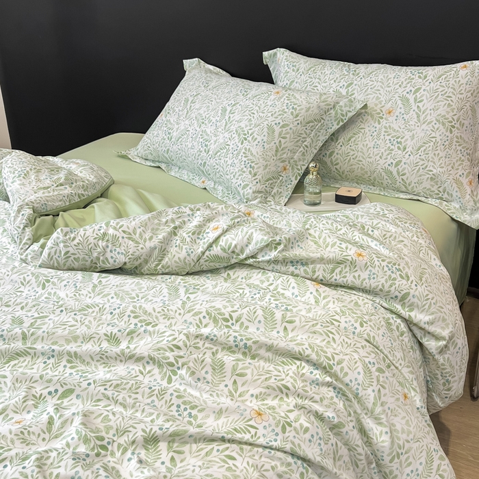 91家纺网 家纺一手货源 找家纺 繁花家居 2026凉感云丝棉高克重冰感天丝绵四件套 一枕秋岚