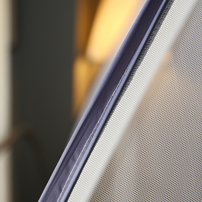 91家纺网 家纺一手货源 找家纺 青竹苑 2026新款云顶免安装魔术蚊帐 曲线灰