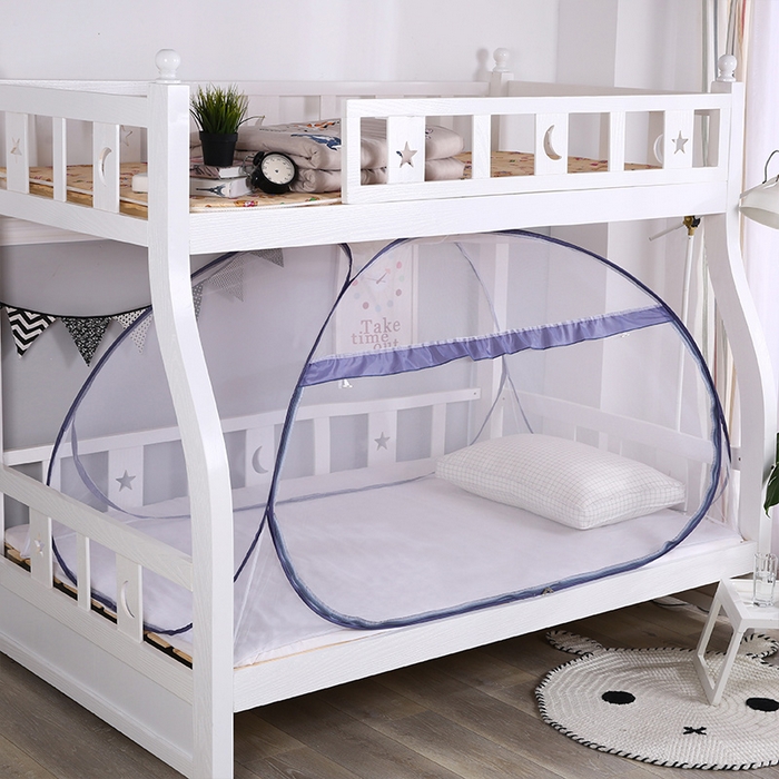 91家纺网 家纺一手货源 找家纺 青竹苑 2026新款云顶免安装魔术蚊帐 云顶灰色