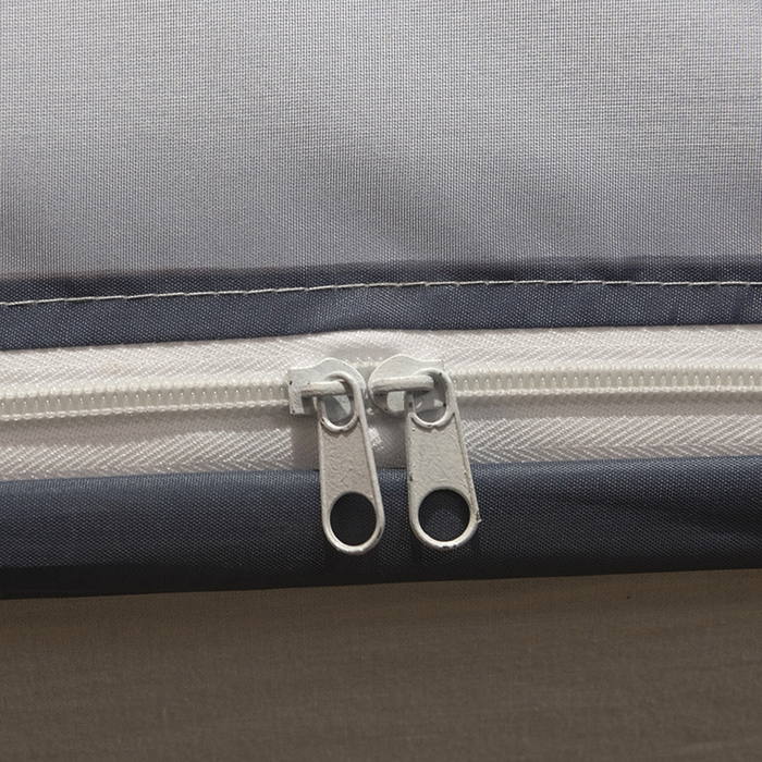 91家纺网 家纺一手货源 找家纺 青竹苑 2026新款免安装大顶花边款魔术蚊帐 条纹灰