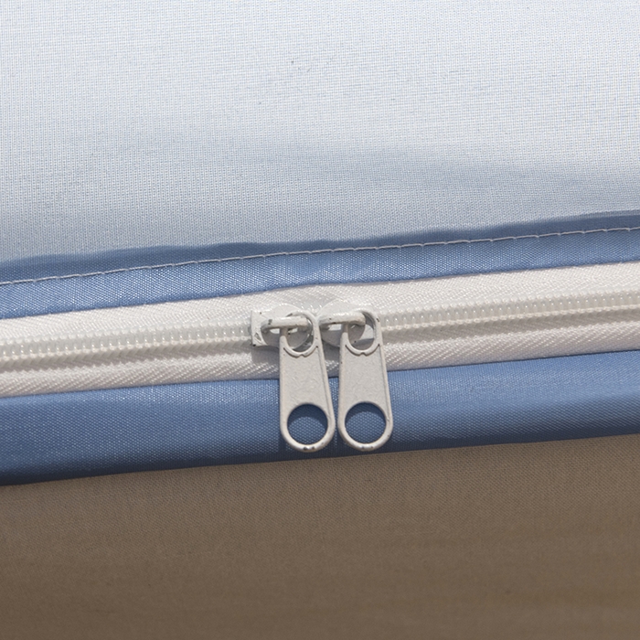 91家纺网 家纺一手货源 找家纺 青竹苑 2026新款免安装大顶花边款魔术蚊帐 条纹蓝