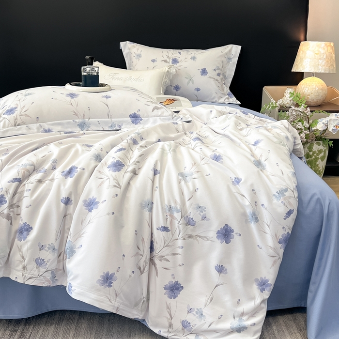 91家纺网 家纺一手货源 找家纺 （总）繁花家居 2026凉感云丝棉高克重冰感天丝绵四件套