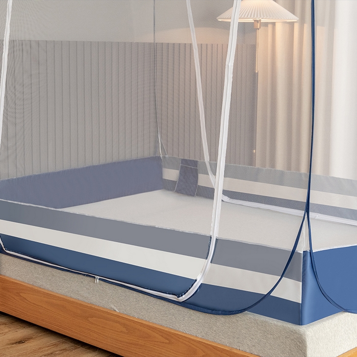 91家纺网 家纺一手货源 找家纺 （总）青竹苑 2026新款免安装蒙古包大顶魔术蚊帐布三角款