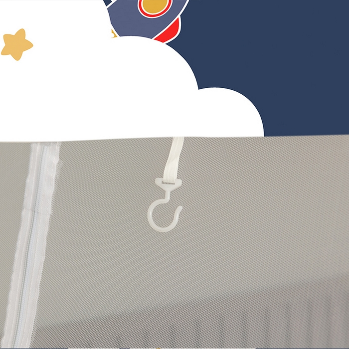 91家纺网 家纺一手货源 找家纺 青竹苑 2026新款免安装蒙古包大顶魔术蚊帐布三角款 宇航员布三角