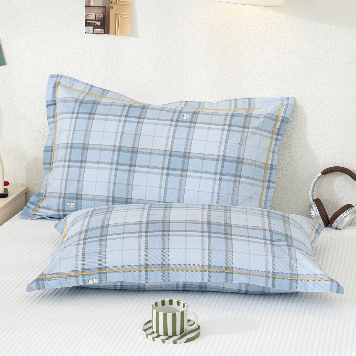 91家纺网 家纺一手货源 找家纺 （总）良佐生活 2026新款40支铂金精梳全棉一字绣枕套