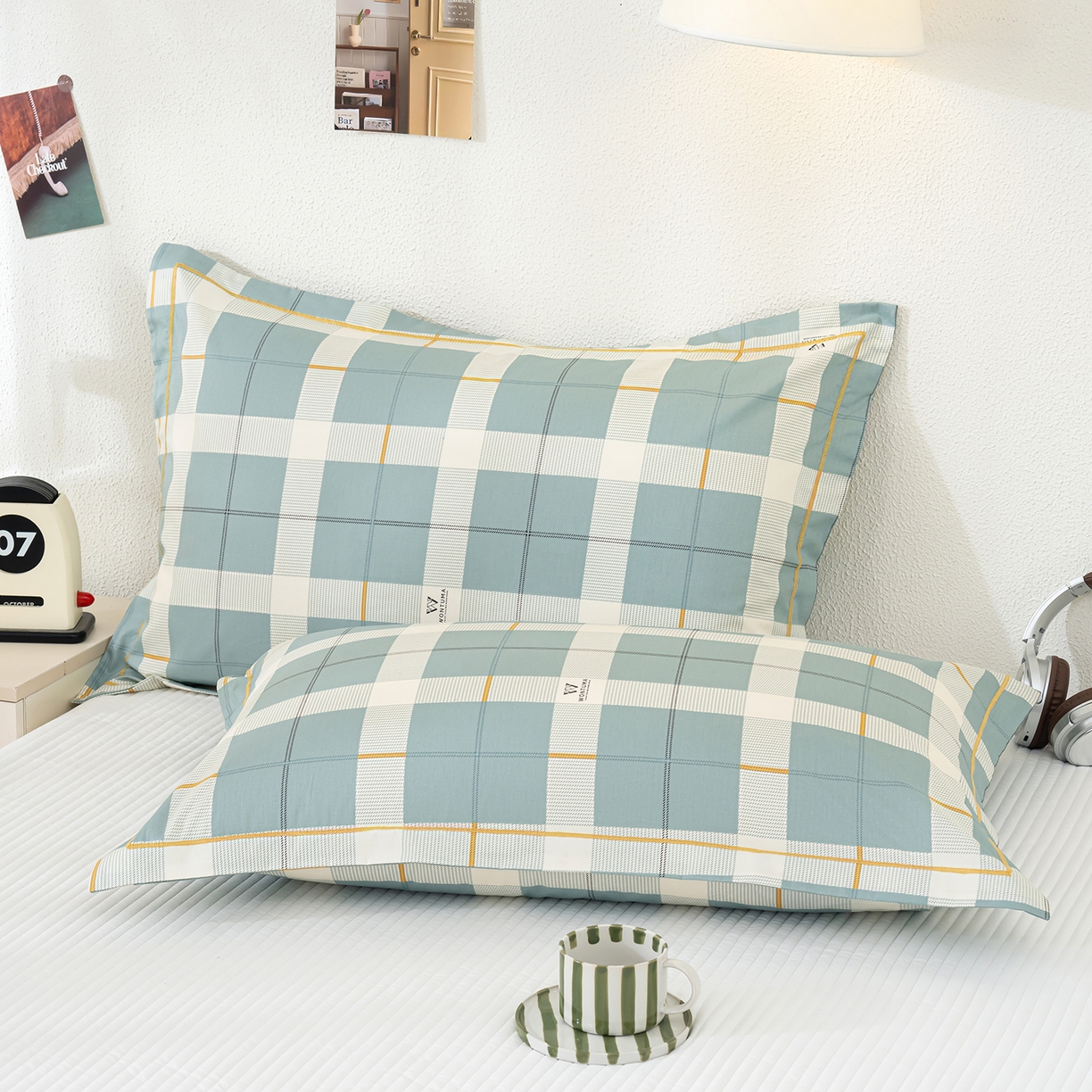 91家纺网 家纺一手货源 找家纺 （总）良佐生活 2026新款40支铂金精梳全棉一字绣枕套