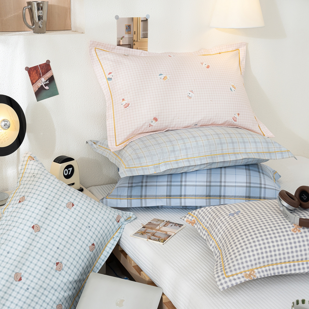 91家纺网 家纺一手货源 找家纺 （总）良佐生活 2026新款40支铂金精梳全棉一字绣枕套