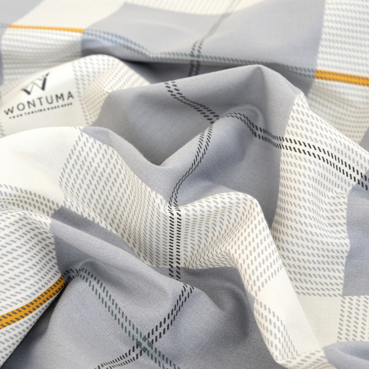 91家纺网 家纺一手货源 找家纺 良佐生活 2026新款40支铂金精梳全棉一字绣枕套 初遇-灰