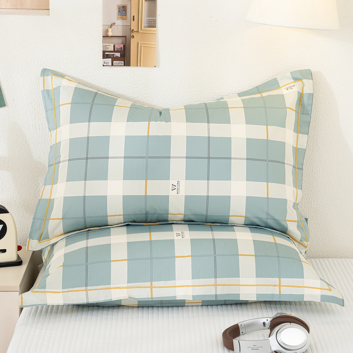 91家纺网 家纺一手货源 找家纺 （总）良佐生活 2026新款40支铂金精梳全棉一字绣枕套