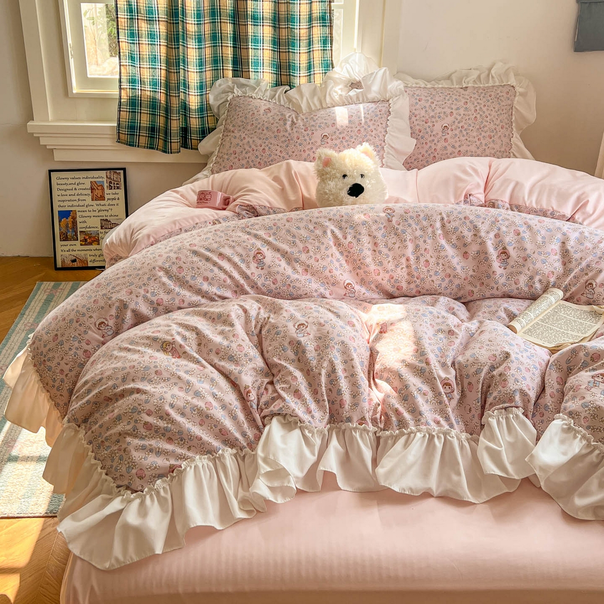 91家纺网 家纺一手货源 找家纺 （总）田子坊（原亨通） 2026新款韩版奶油花边水洗双层纱四件套