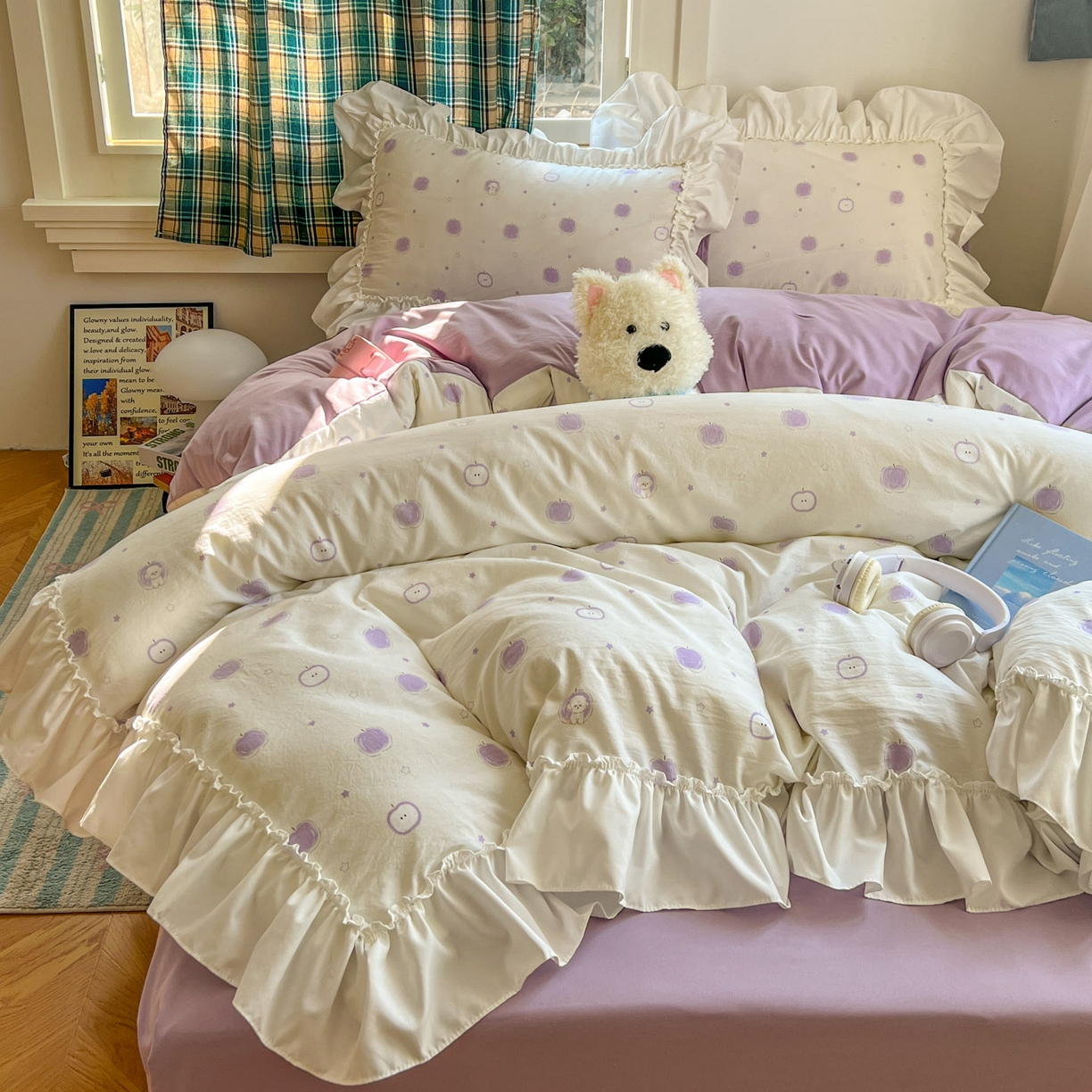 91家纺网 家纺一手货源 找家纺 （总）田子坊（原亨通） 2026新款韩版奶油花边水洗双层纱四件套