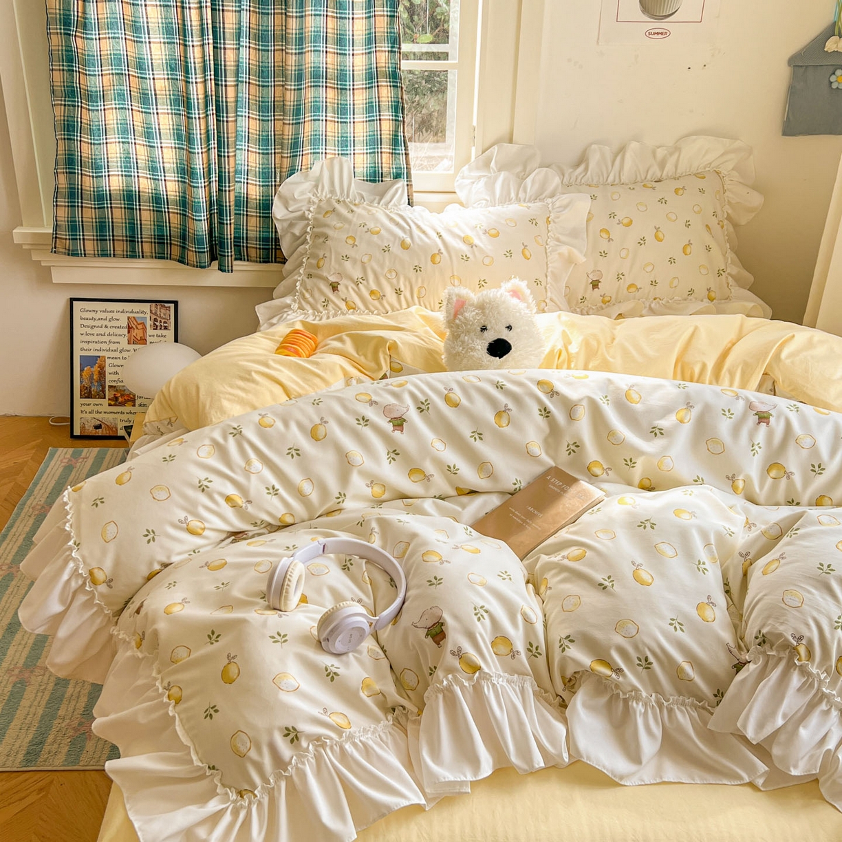 91家纺网 家纺一手货源 找家纺 （总）田子坊（原亨通） 2026新款韩版奶油花边水洗双层纱四件套