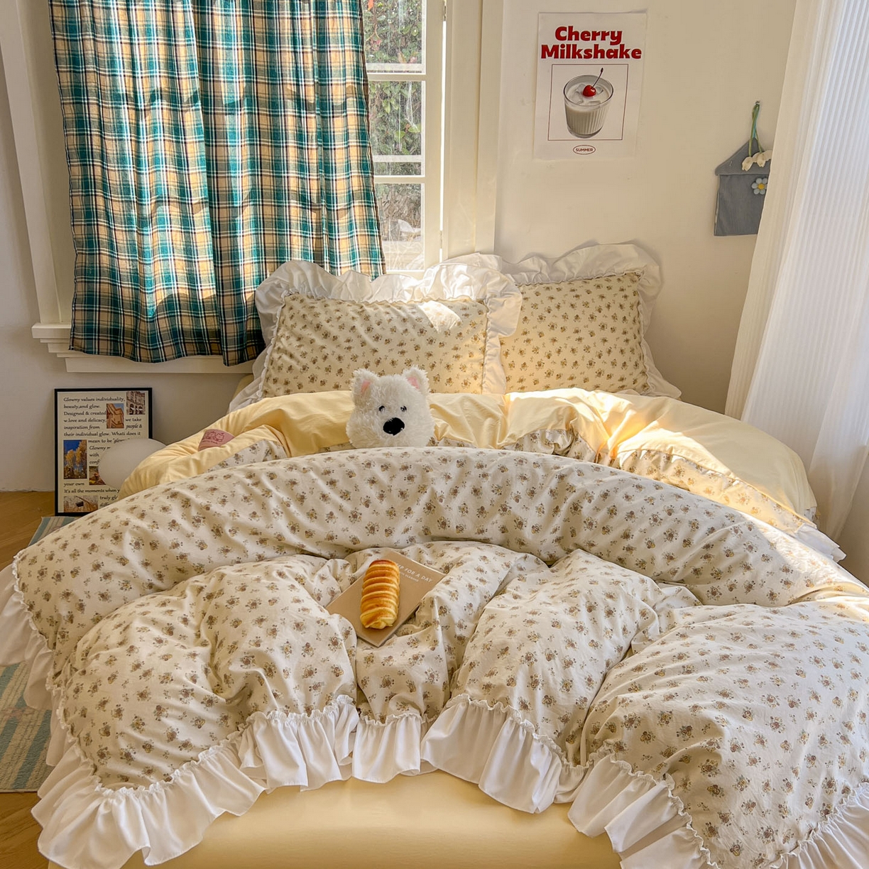 91家纺网 家纺一手货源 找家纺 （总）田子坊（原亨通） 2026新款韩版奶油花边水洗双层纱四件套