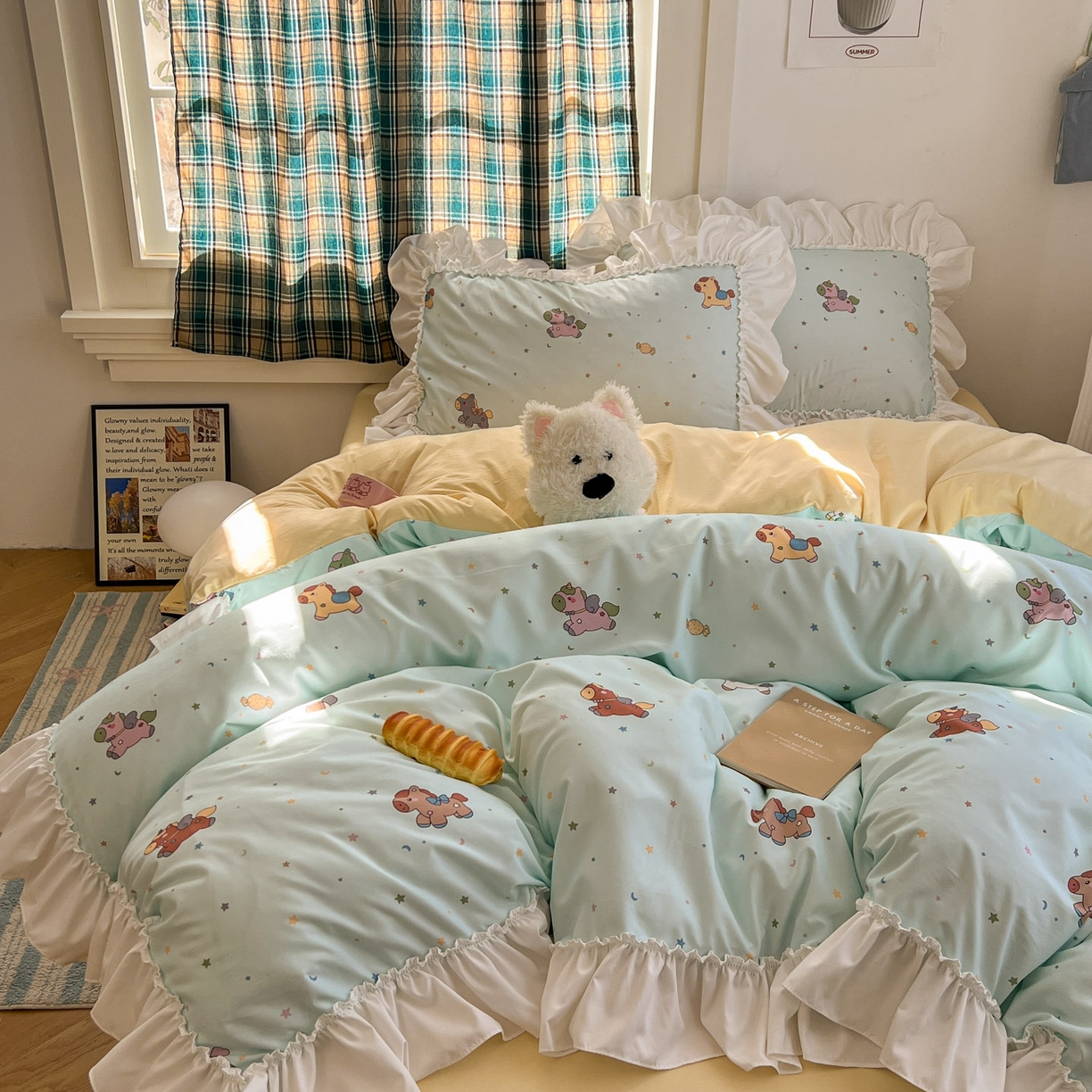 91家纺网 家纺一手货源 找家纺 （总）田子坊（原亨通） 2026新款韩版奶油花边水洗双层纱四件套