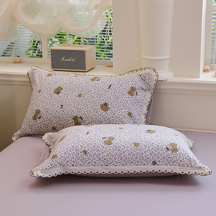 91家纺网 家纺一手货源 找家纺 北部居 2026新款水洗仿棉韩版花边款田园复古风小清新四件套-第一款 牧歌