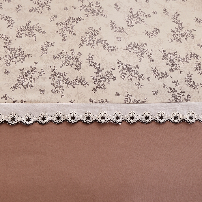 91家纺网 家纺一手货源 找家纺 北部居 2026新款水洗仿棉韩版花边款田园复古风小清新四件套-第一款 妮可